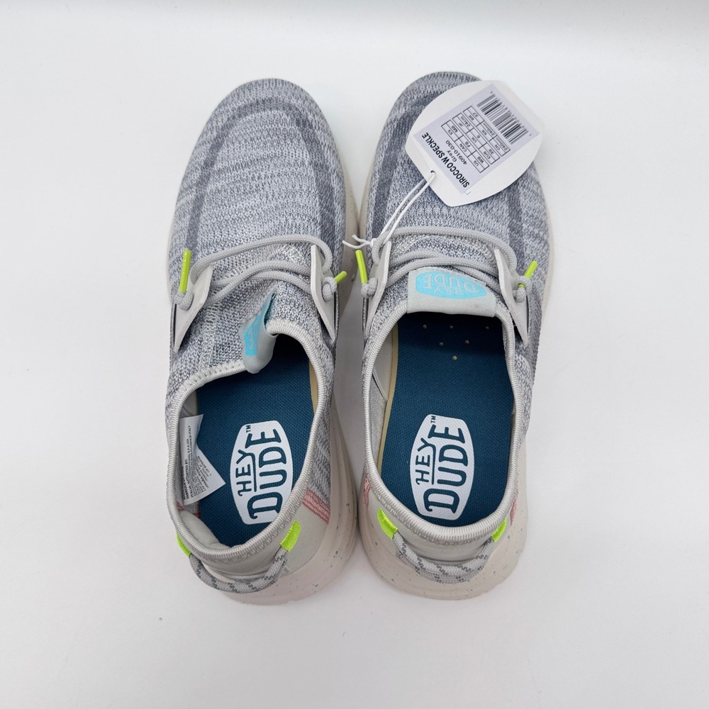 Hey Dude Sirocco W Speckle Women Size 8 Grey Knit Slip On Sneakers 40910-030 - Picture 4 of 6
